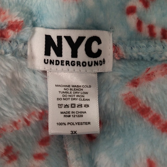 New Mint Hearts PJ Pants / Size 3X - Picture 3 of 4